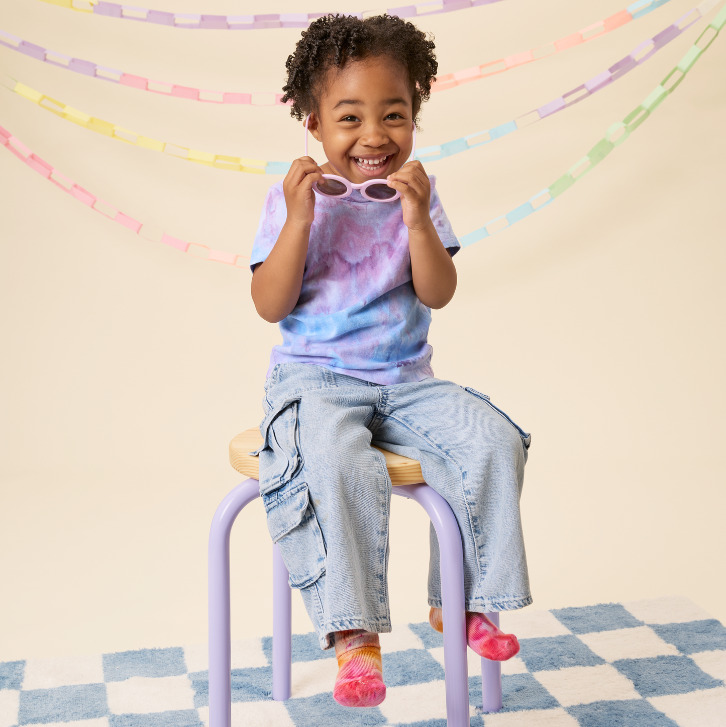 Ice-Dyed Toddler & Kid Socks