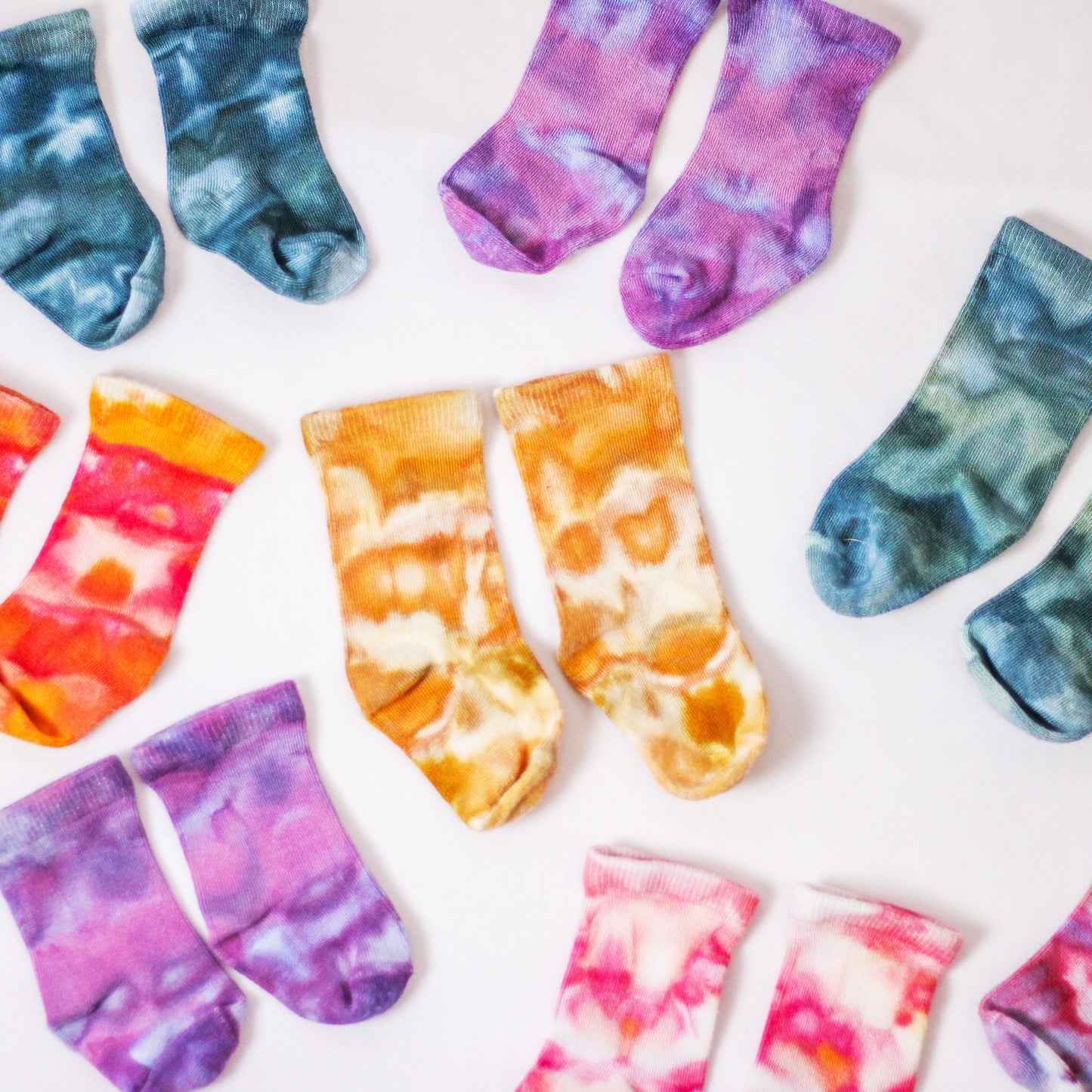 Ice-Dyed Baby Socks