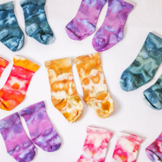 Ice-Dyed Baby Socks