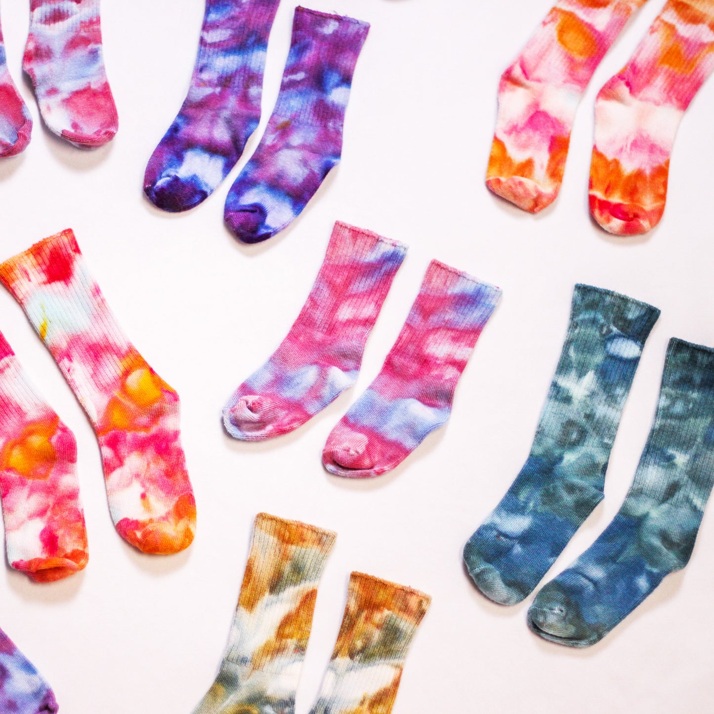 Ice-Dyed Toddler & Kid Socks