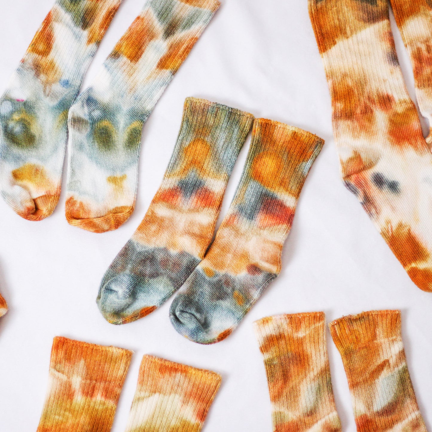 Ice-Dyed Toddler & Kid Socks