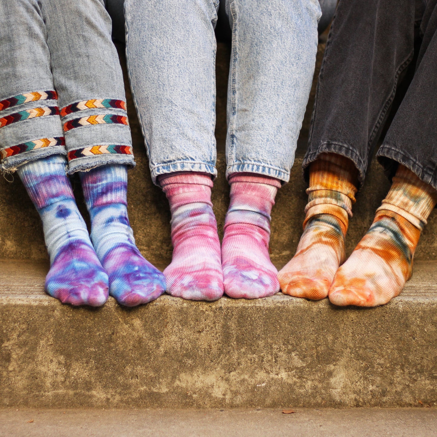 Ice-Dyed Adult Socks