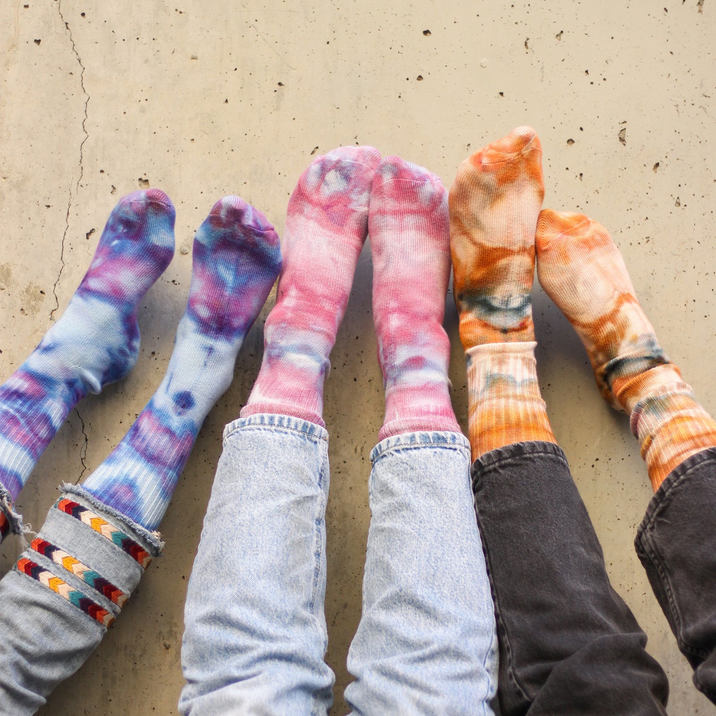 Ice-Dyed Adult Socks