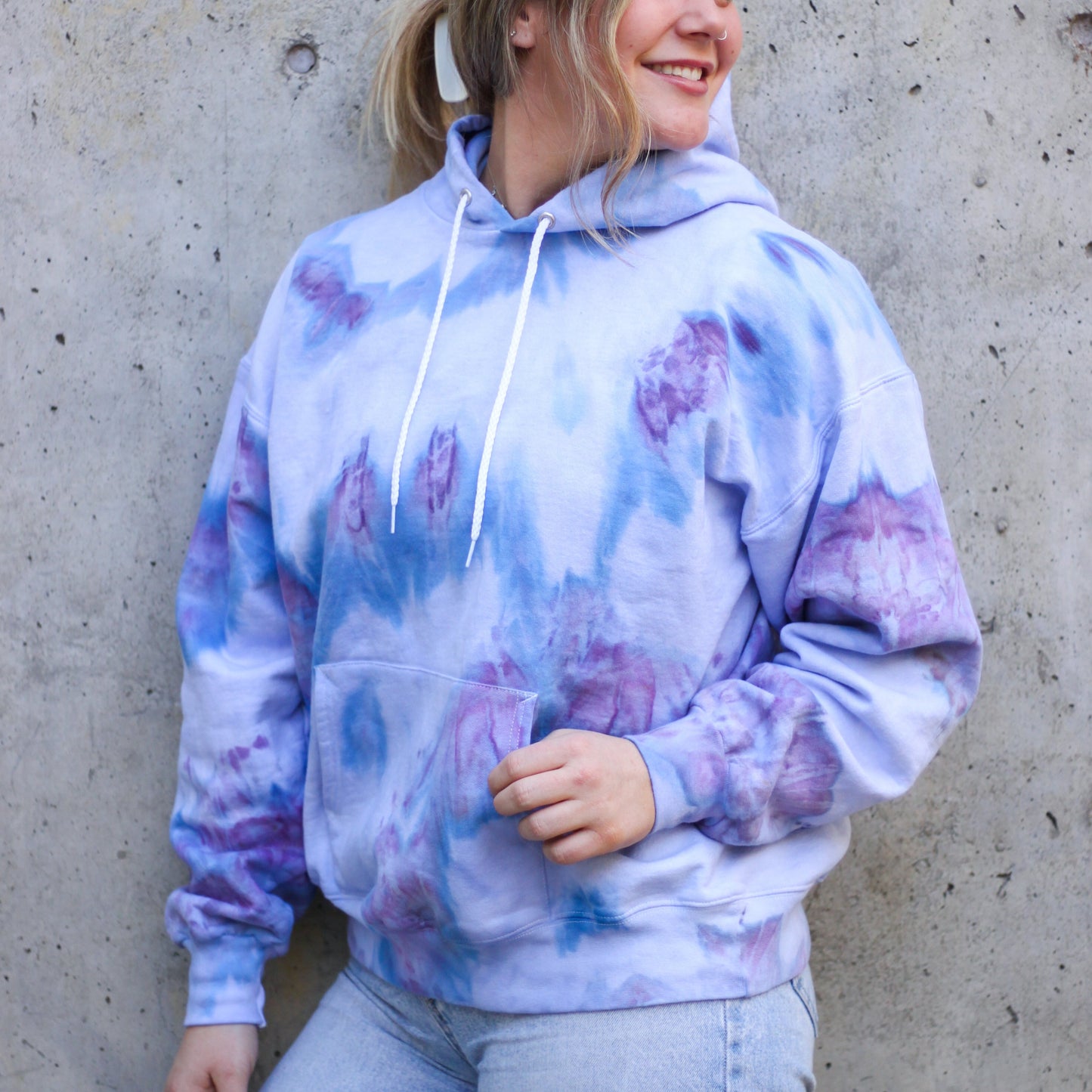 Ice-Dyed Adult Hoodie