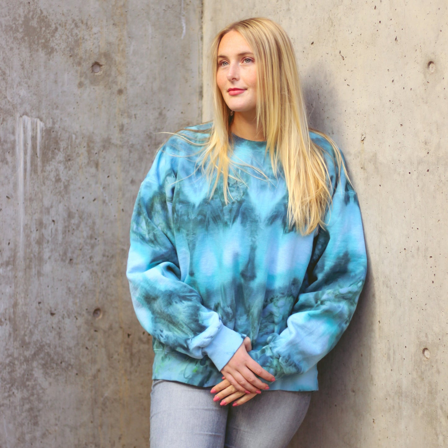 Ice-Dyed Adult Crewneck