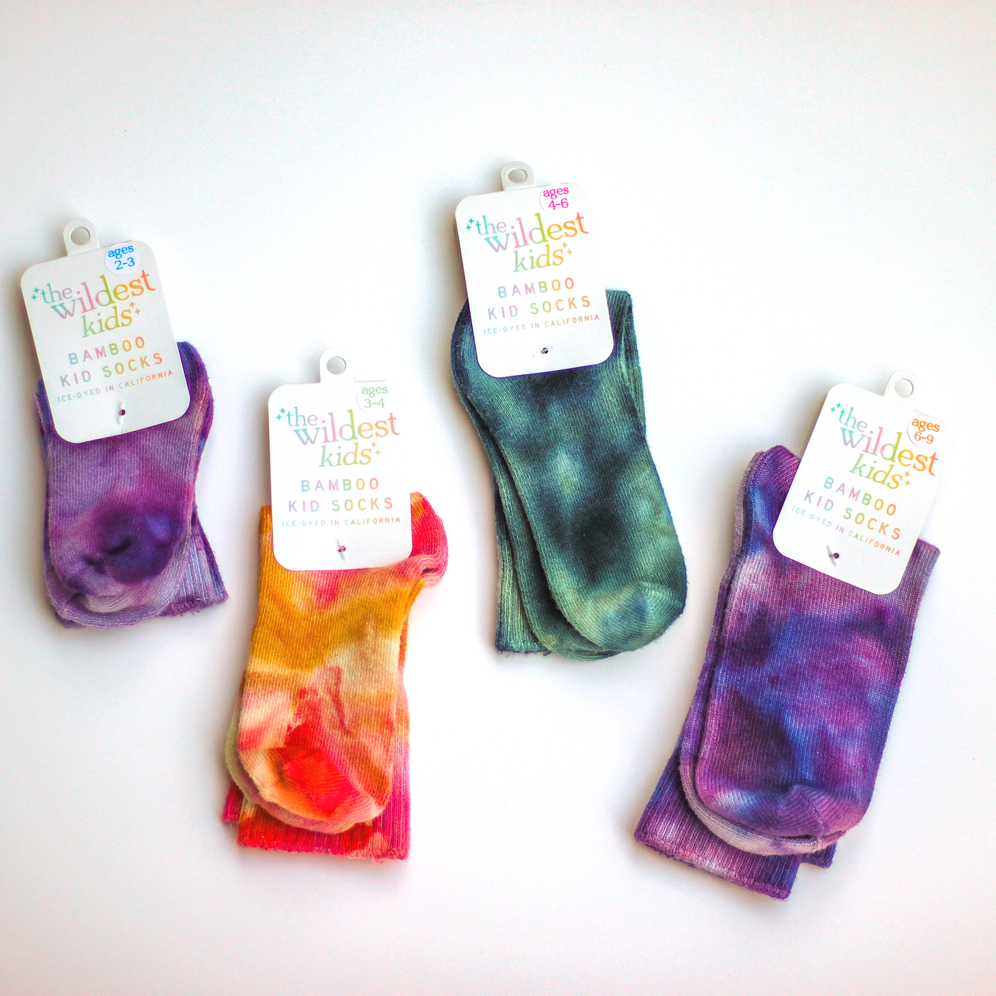 Ice-Dyed Toddler & Kid Socks